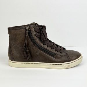 UGG Blaney Tasseled High-top Sneaker in Chocolate